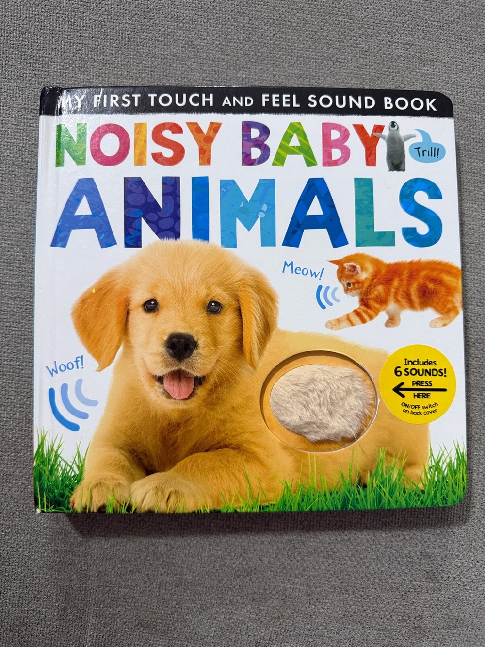 Noisy Baby Animals Sound Book - My first touch and feel sound book